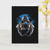 落書きガスマスク カード (黄色い花)