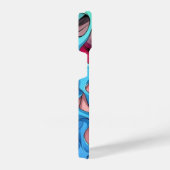 落書きガーリッシュiPhone 14スリムフィットケース、光沢 iPhoneケース (右側面)