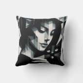 落書きキャットレディ クッション (裏面)