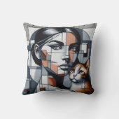 落書きキャットレディ クッション (裏面)