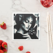 落書きキャットレディ スタンダードカクテルナプキン (インサイチュ)