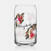 落書きクール引き裂き効果フォトコラージングモノグラム ガラス缶 (正面)