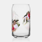 落書きクール引き裂き効果フォトコラージングモノグラム ガラス缶 (左)