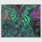 落書きグリーン ラッピングペーパー (フラット)