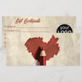 落書きスケッチハートスケッチペンギフトカード (正面/裏面)