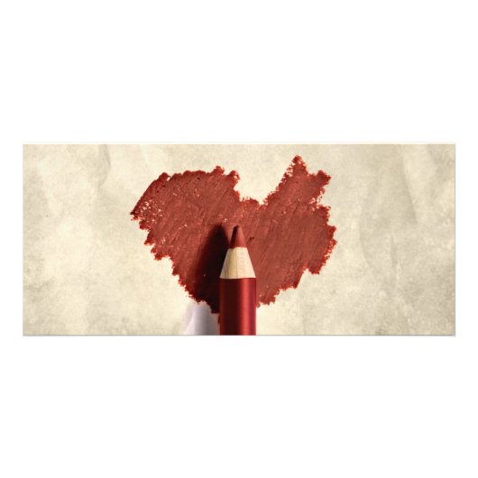 落書きスケッチハートスケッチペンギフトカード ラックカード (正面)