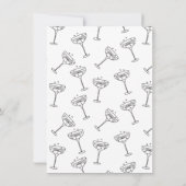 落書きスケッチ ファンキーなウェディングケーキ 招待状 (裏面)