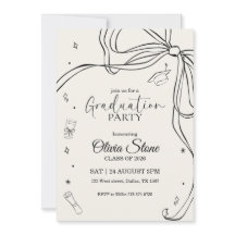 落書きスタイルのシニア卒業パーティー手描き