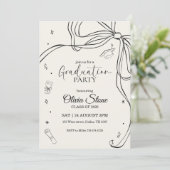 落書きスタイルのシニア卒業パーティー手描き 招待状 (スタンド正面)