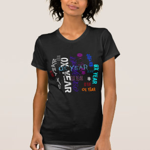 落書きスタイル繰り返しOx Year 2021 Women B Tee Tシャツ
