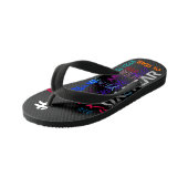 落書きスタイル 繰り返し 牛年 2021 幼児FF キッズビーチサンダル (アングル)