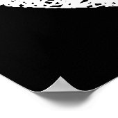 落書きステンシルピースのシンボル – 黒の上に白 ポスター (角)