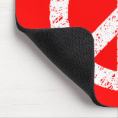 落書きステンシルピースシンボル – 赤に白 マウスパッド (コーナー)