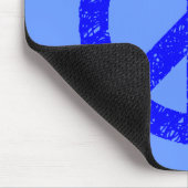 落書きステンシルピースシンボル – 青の影 マウスパッド (コーナー)