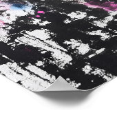 落書きチャイルドキャッチングスター – アーバンアートin金ゴールド ポスター (角)