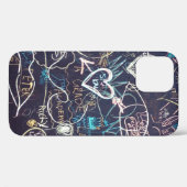 落書きチャルクボード黒板愛 Case-Mate iPhoneケース (裏面 (横))