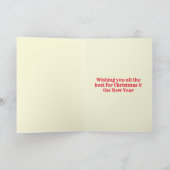 落書きツリーのクリスマスカード カード (内部)