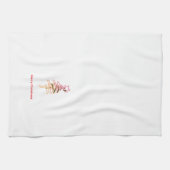 落書きツリー+スターメリークリスマスホワイト キッチンタオル (横)