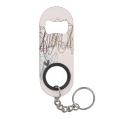 落書きデザイン – 我々はすべて進行中の作業 キーホルダー栓抜き (裏面)