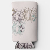 落書きデザイン – 我々はすべて進行中の作業 スリム缶クーラー (正面)