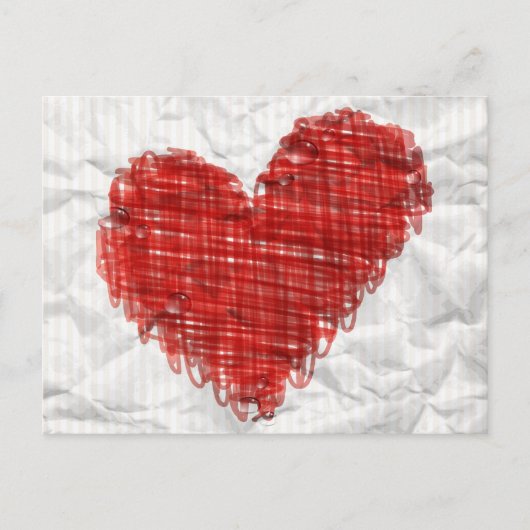 落書きハートはがき ポストカード (正面)