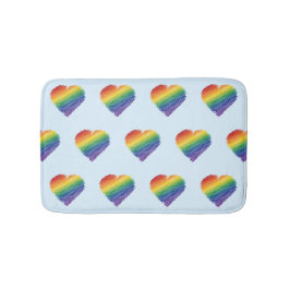 落書きハートバスマット バスマット