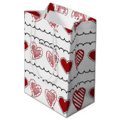 落書きハート中抱き枕 ミディアムペーパーバッグ (裏面アングル)