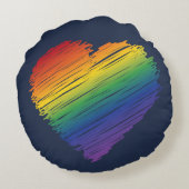 落書きハート円枕 ラウンドクッション (裏面)