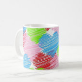 落書きハート コーヒーマグカップ (正面左)