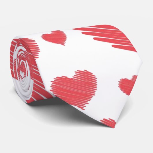 落書きハート ネクタイ (ロール)