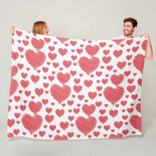 落書きハート フリースブランケット (インサイチュ)