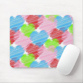 落書きハート マウスパッド (マウス)