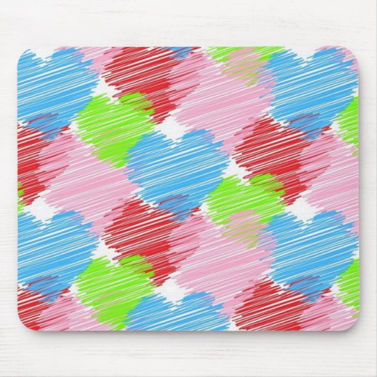 落書きハート マウスパッド (正面)