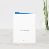 落書きハート、青い壁、バレンタイン、ベストマム カード (裏面)