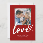 落書きハートValentines Day写真 シーズンカード (正面)