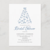 落書きバウのクリスマスブライダルシャワーの招待状 ポストカード (正面)