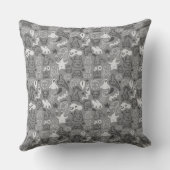 落書きパターンイラストレーション クッション (裏面)