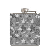 落書きパターンイラストレーション フラスク (裏面)