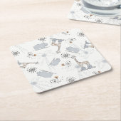 落書きパターン2 スクエアペーパーコースター (アングル)