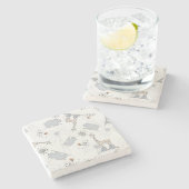 落書きパターン2 ストーンコースター (横)