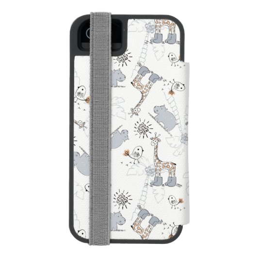 落書きパターン2 INCIPIO iPhoneウォレットケース (フォリオ裏面)