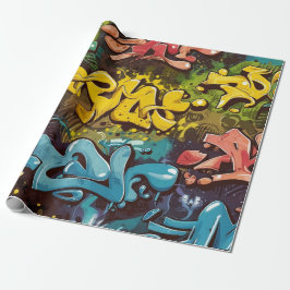 落書きパターン ラッピングペーパー