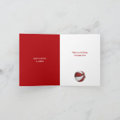 落書きパターン 赤 白 バスケットボール どんなシーンでも カード (内部)