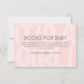 落書きピンクの赤ちゃんシャワー書籍のリクエストをもたらす 招待状 (正面)