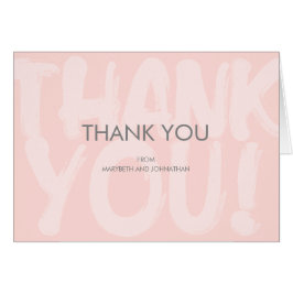 落書きピンクベビーシャワーサンキューカード