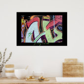 落書きファンキーポスター ポスター (キッチン)