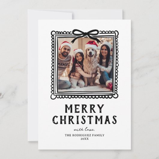 落書きフォトフレーム クリスマス シーズンカード (正面)