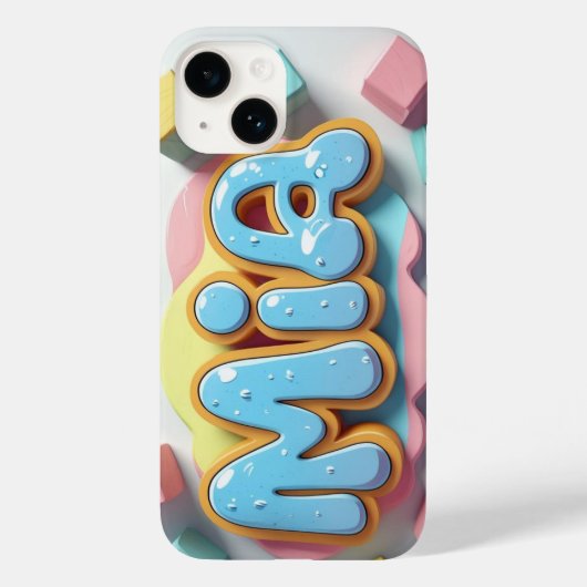 落書きフォントで書かれたMia Case-Mate iPhoneケース (裏面)