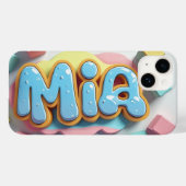 落書きフォントで書かれたMia Case-Mate iPhoneケース (裏面 (横))