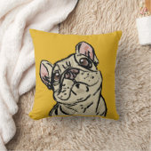 落書きフレンチブルドッグ クッション (ブランケット)
